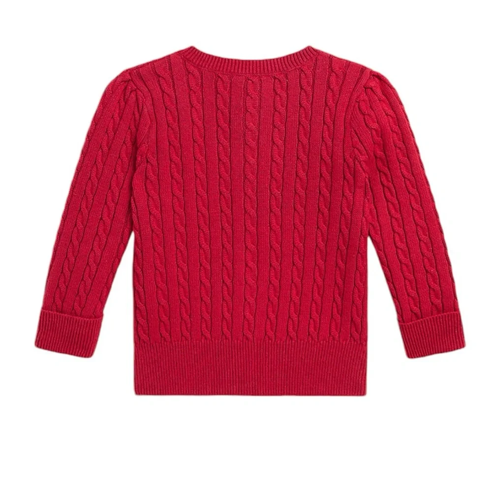 Ralph Lauren Childrenswear Polo Bear Mini‎ Cable Cotton Cardigan Size 6- MONTH